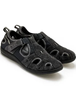 Femme Pédiconfort Babies à scratch cuir et textile