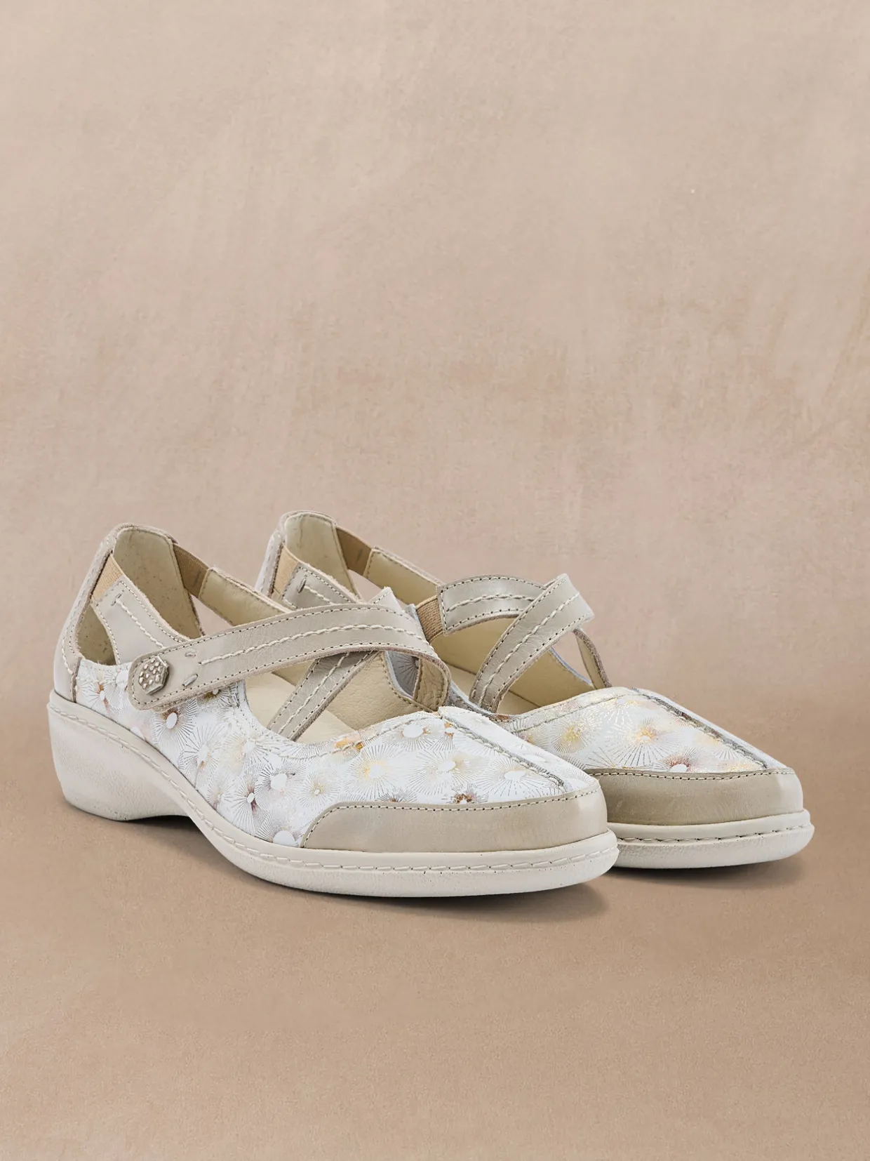 Femme Pédiconfort Babies à scratch élastiquées