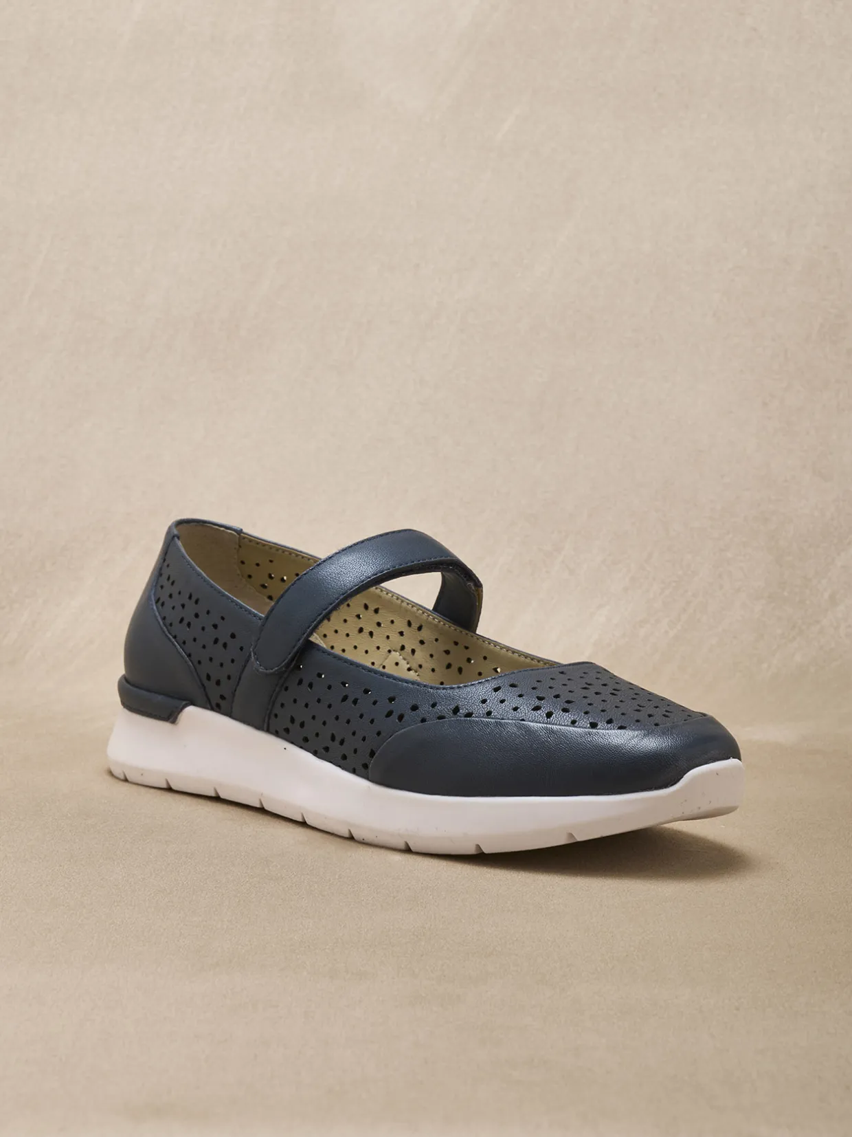 Femme Pédiconfort Babies à scratch semelle amovible