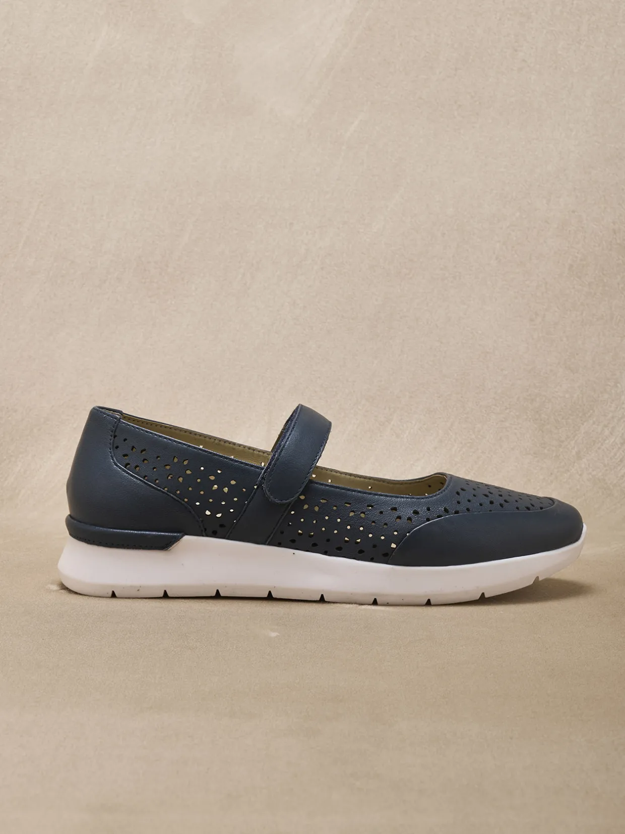 Femme Pédiconfort Babies à scratch semelle amovible