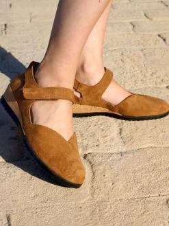 Femme Pédiconfort Babies à scratch semelle amovible