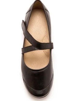 Femme Pédiconfort Babies cuir lisse grande largeur