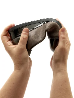 Femme Pédiconfort Ballerine cuir bout et talon vernis