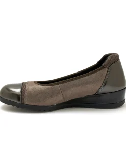 Femme Pédiconfort Ballerine cuir bout et talon vernis