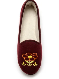 Femme Pédiconfort Ballerines brodées fleur largeur confort