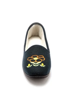 Femme Pédiconfort Ballerines brodées fleur largeur confort