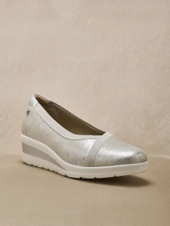 Femme Pédiconfort Ballerines compensées pourtour élastiqué