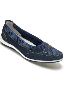Femme Pédiconfort Ballerines cuir et textile aéré