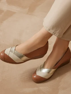 Femme Pédiconfort Ballerines cuir tricolore