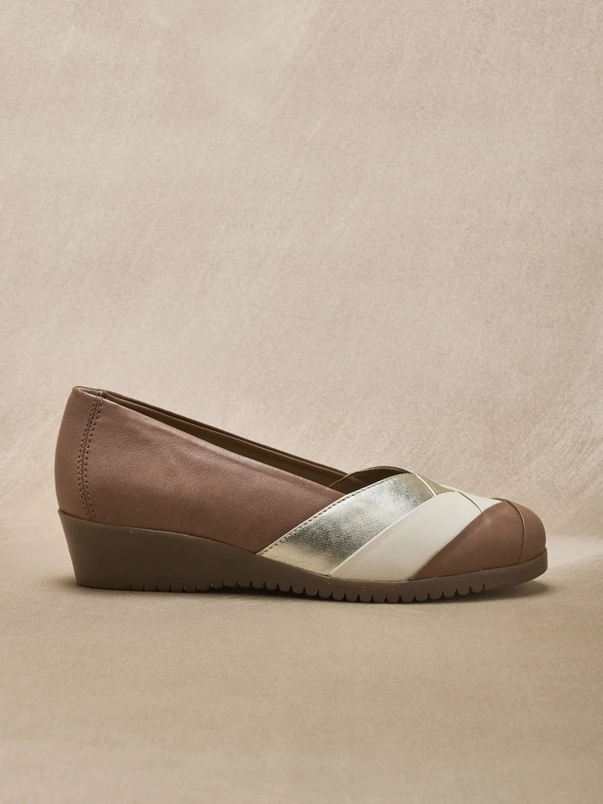 Femme Pédiconfort Ballerines cuir tricolore