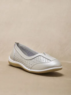Femme Pédiconfort Ballerines dessus cuir perforé