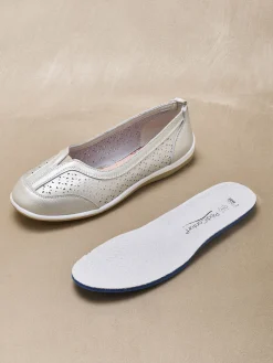 Femme Pédiconfort Ballerines dessus cuir perforé