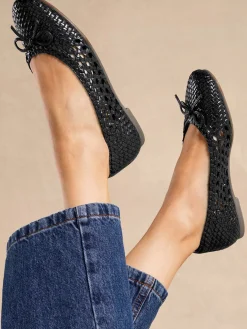 Femme Pédiconfort Ballerines en cuir tressées