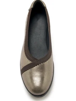 Femme Pédiconfort Ballerines tout cuir élastiquées