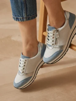 Femme Pédiconfort Baskets avec zip et lacets