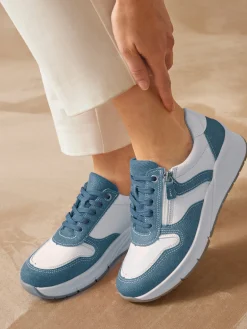 Femme Pédiconfort Baskets bicolores avec zip côté