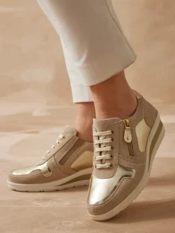 Femme Pédiconfort Baskets cuir à aérosemelle®