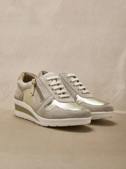 Femme Pédiconfort Baskets cuir à aérosemelle®