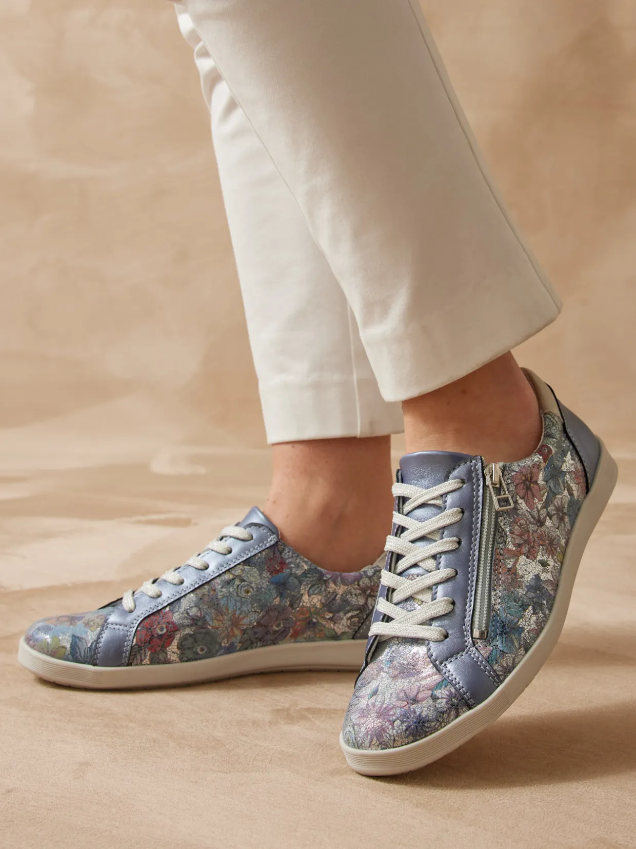 Femme Pédiconfort Baskets cuir à aérosemelle®