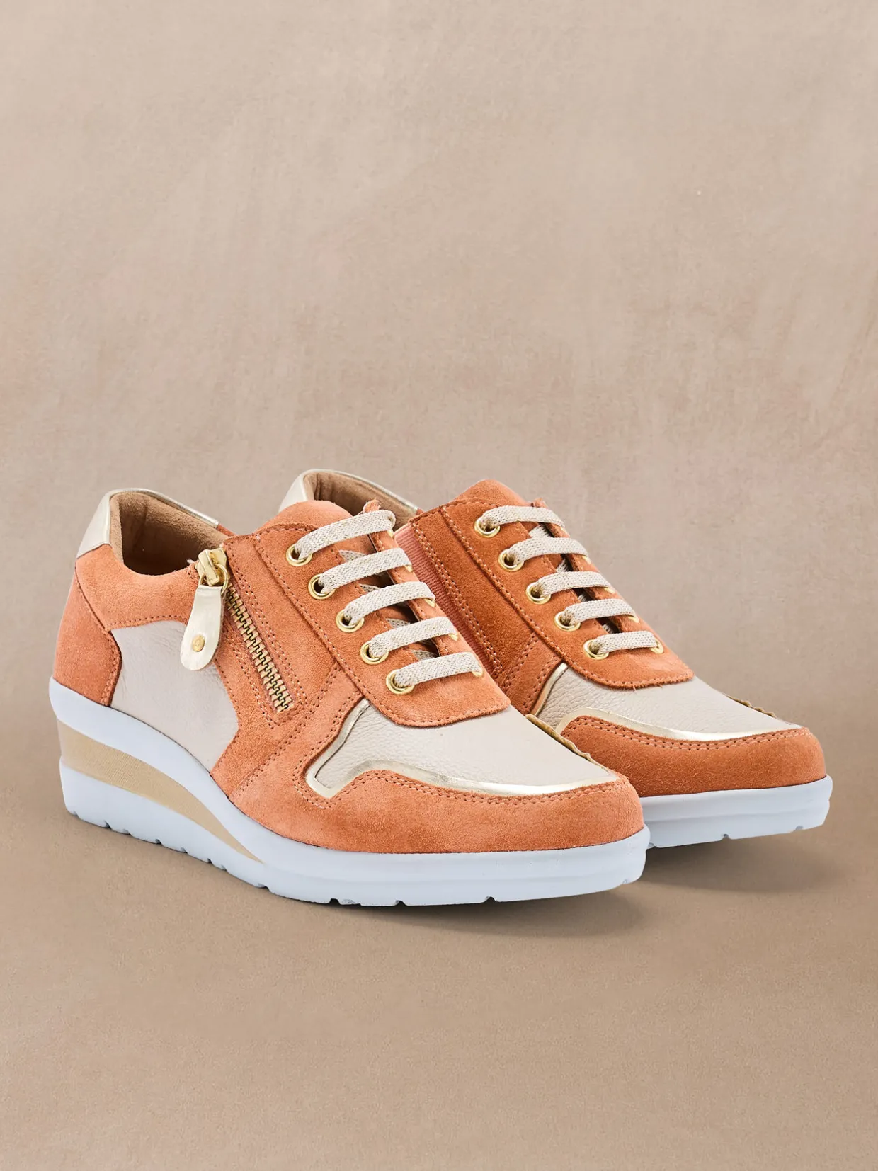 Femme Pédiconfort Baskets cuir à aérosemelle®