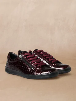 Femme Pédiconfort Baskets cuir à aérosemelle amovible