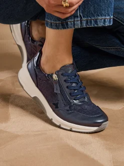 Femme Pédiconfort Baskets cuir et textile