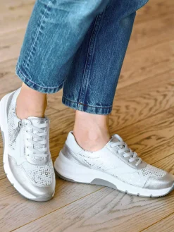 Femme Pédiconfort Baskets cuir et textile