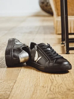 Femme Pédiconfort Baskets cuir motif papillon