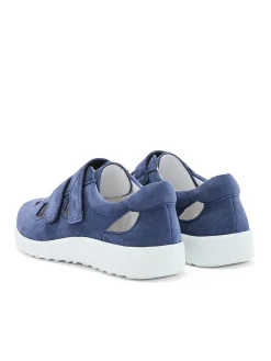 Femme Pédiconfort Baskets extra larges cuir ajouré