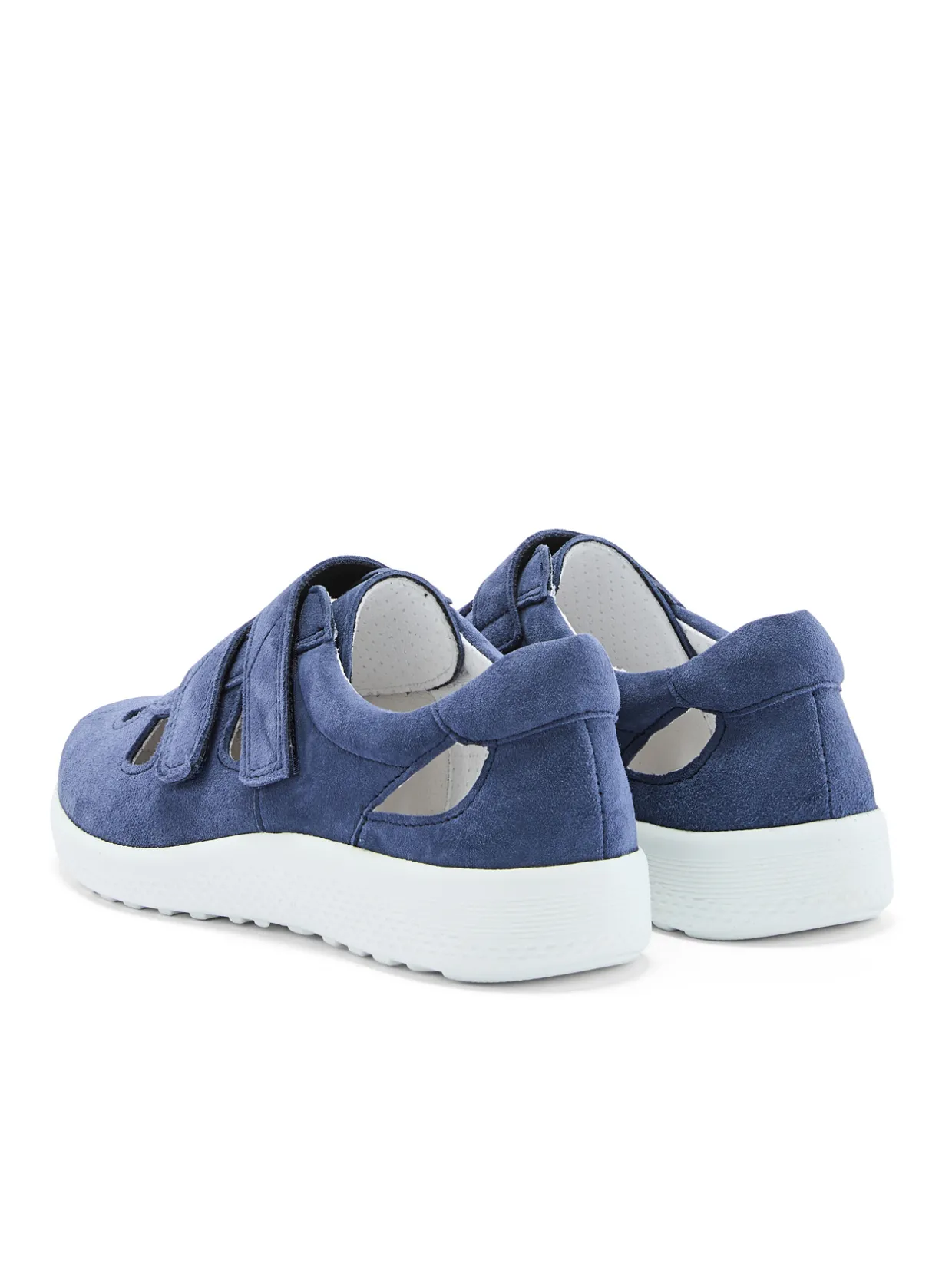 Femme Pédiconfort Baskets extra larges cuir ajouré