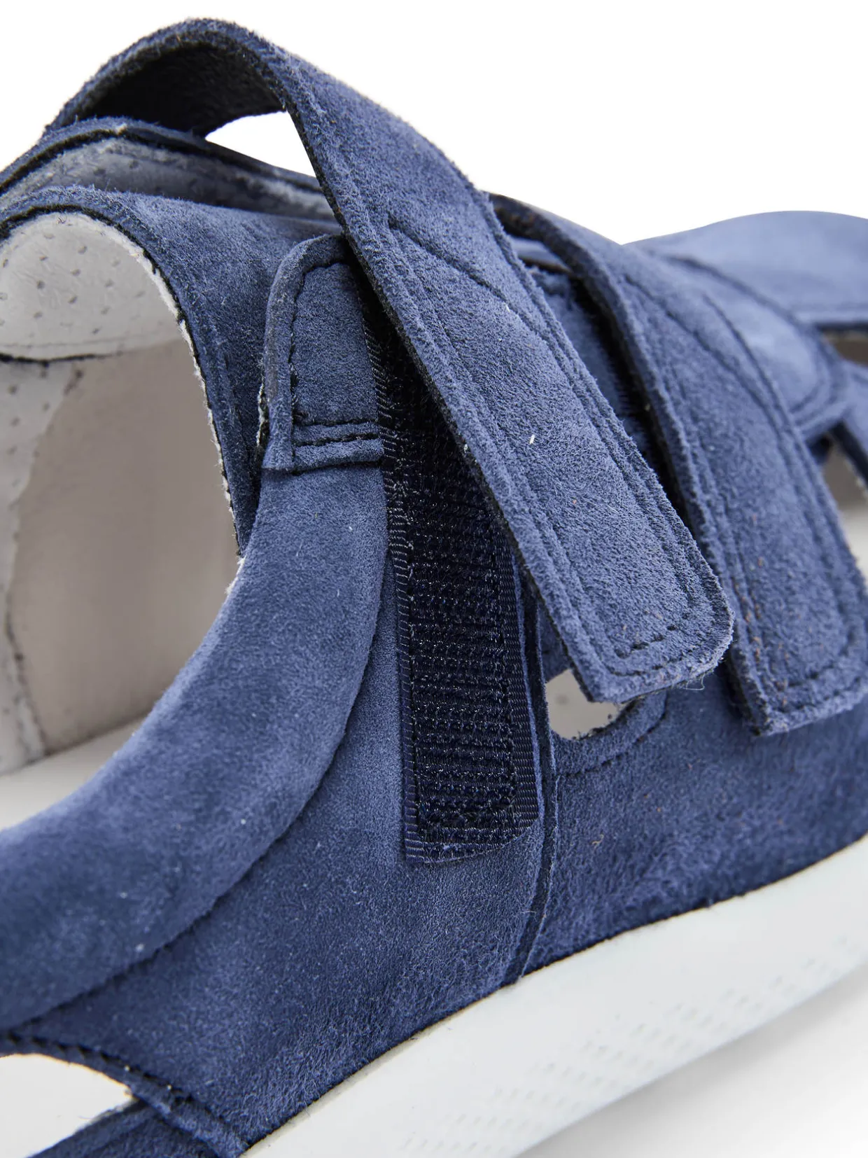 Femme Pédiconfort Baskets extra larges cuir ajouré