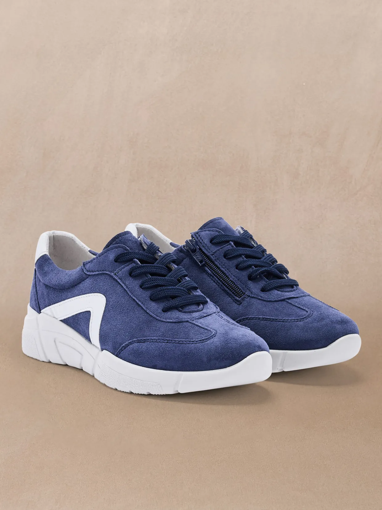 Femme Pédiconfort Baskets extra larges semelle amovible