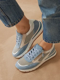 Femme Pédiconfort Baskets fermées par zip et lacets