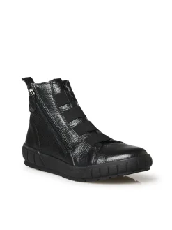 Femme Pédiconfort Baskets montantes élastiquées et zippées