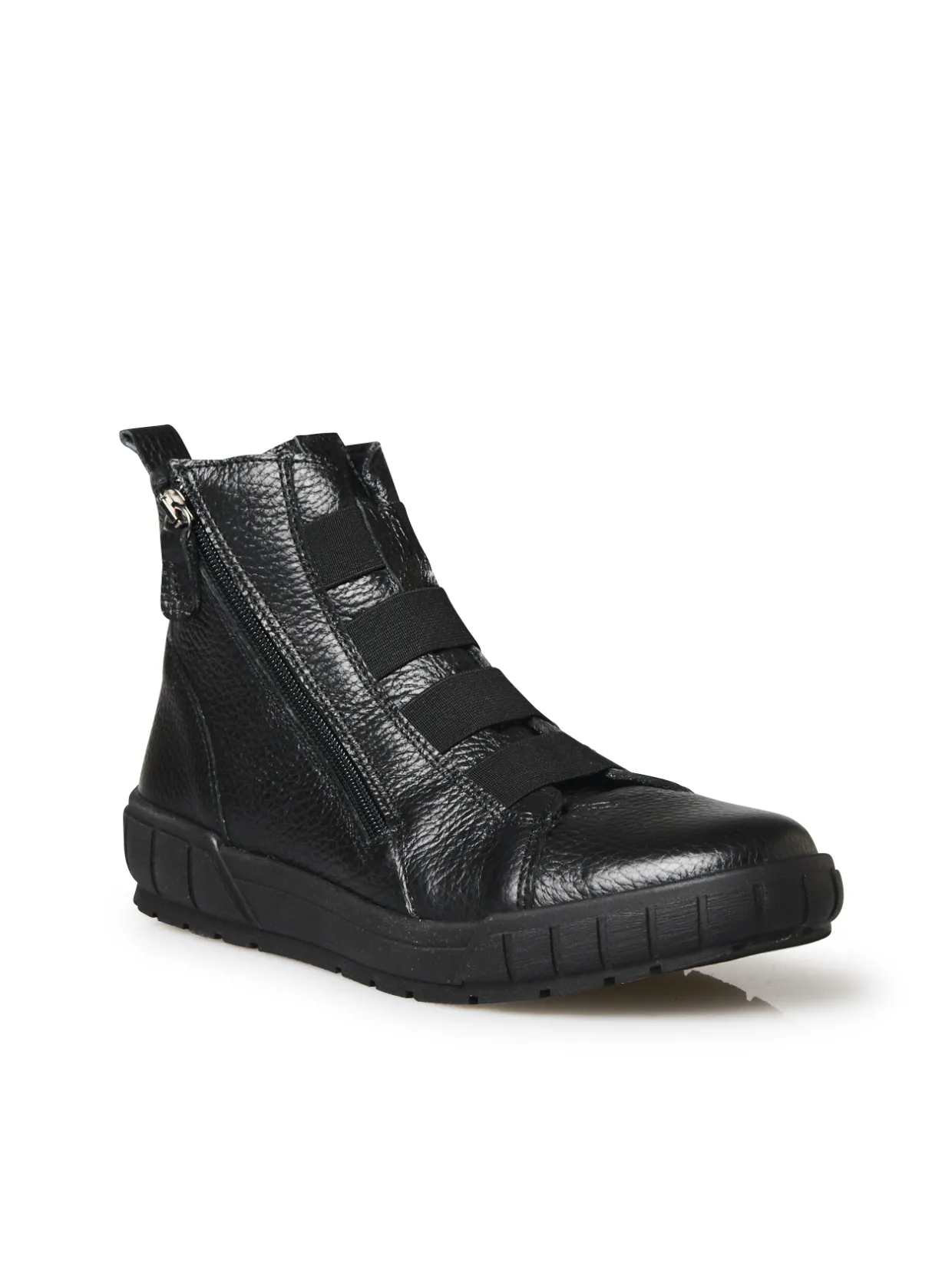 Femme Pédiconfort Baskets montantes élastiquées et zippées