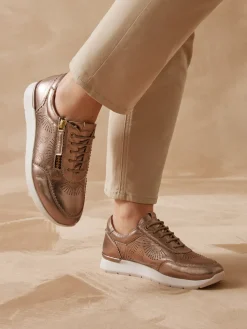 Femme Pédiconfort Baskets zip et lacets semelle amovible