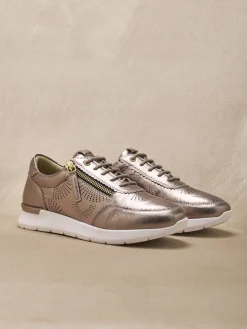 Femme Pédiconfort Baskets zip et lacets semelle amovible