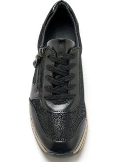 Femme Pédiconfort Baskets zip et lacets semelle amovible