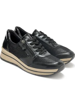 Femme Pédiconfort Baskets zip et lacets semelle amovible