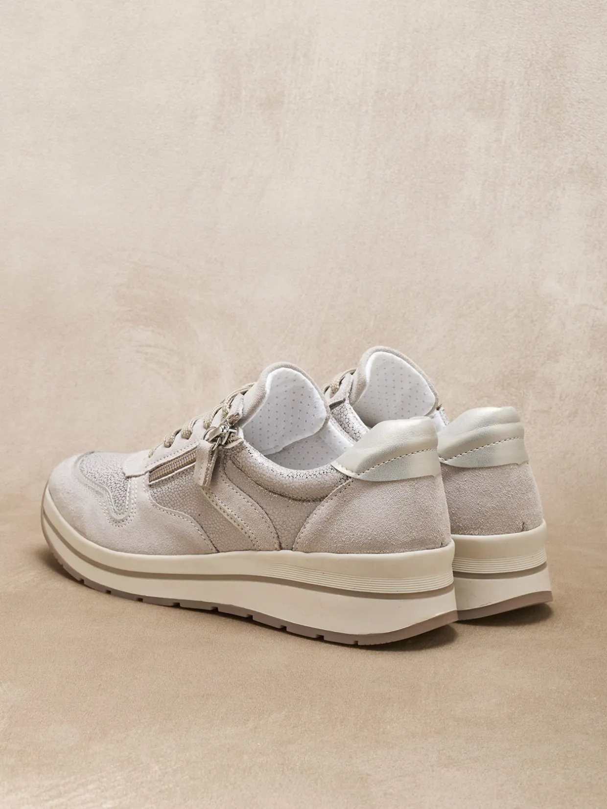 Femme Pédiconfort Baskets zippées à semelle amovible