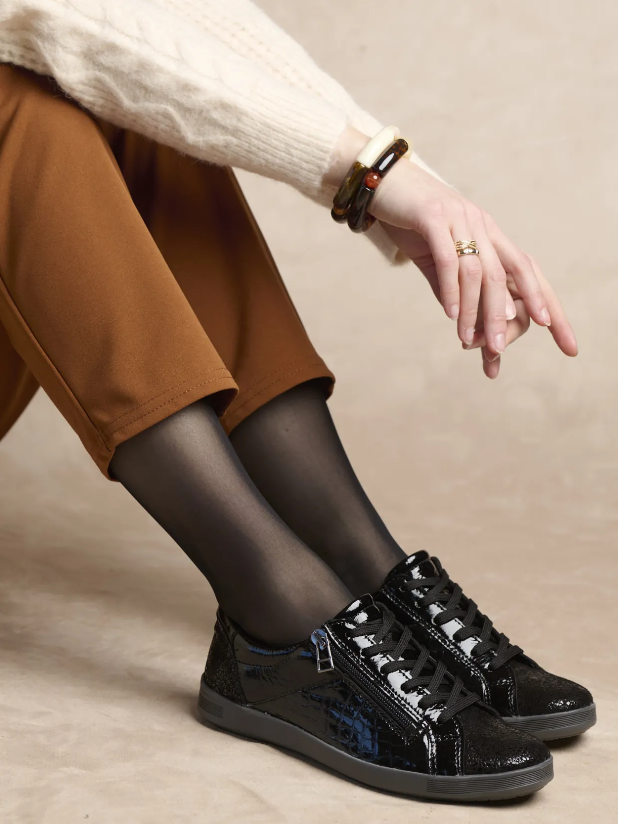 Femme Pédiconfort Baskets zippées aérosemelle® amovible