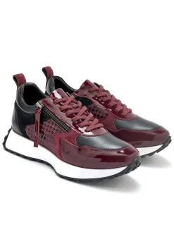 Femme Pédiconfort Baskets zippées cuir lisse et verni