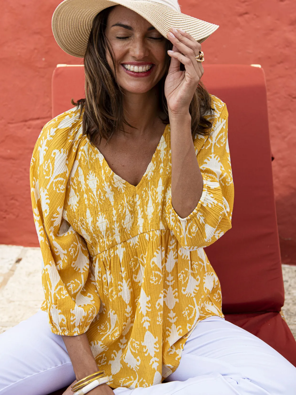 Femme Daxon Blouse à smocks