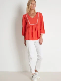 Femme Daxon Blouse ample en crêpe