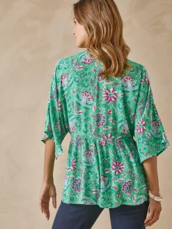 Femme Daxon Blouse ample en crêpe fluide