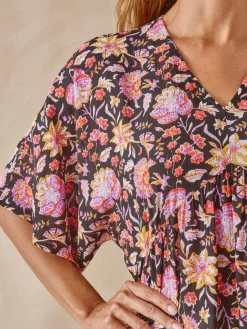 Femme Daxon Blouse ample en crêpe fluide