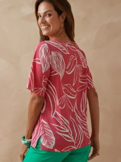 Femme Daxon Blouse crêpe manches chauve-souris