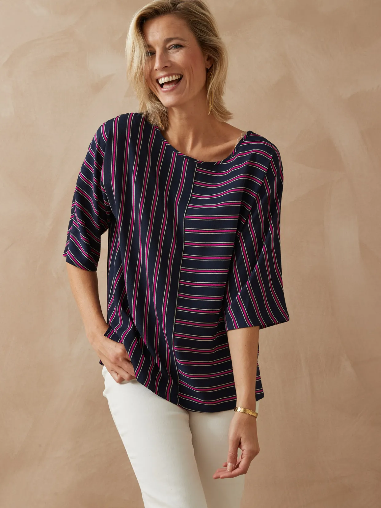 Femme Daxon Blouse crêpe manches chauve-souris