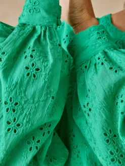 Femme Daxon Blouse en brooderie anglaise