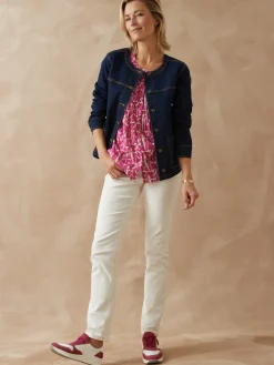 Femme Daxon Blouse en microfibre manches courtes